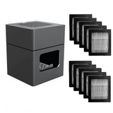 Cendrier Purificateur Gris - 10 Filtres