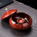 Cendrier Marocain Artisanal Rouge – Élégance et Caractère