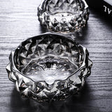 Cendrier en verre rond épais noir