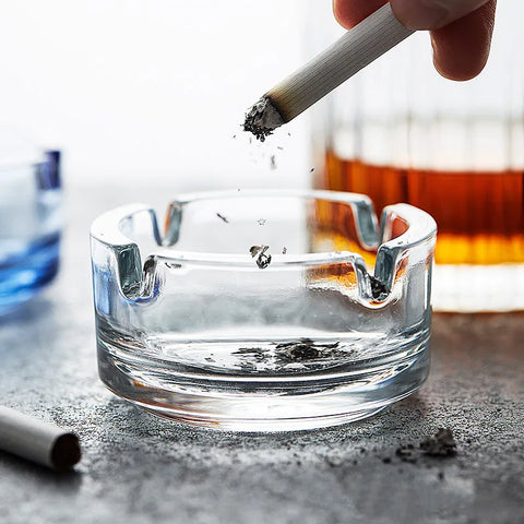 Cendrier en verre sans plomb transparent