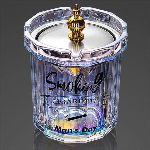 Cendrier en verre transparent en forme de tasse 