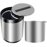 Cendrier poussoir portable argent