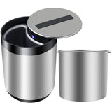 Cendrier poussoir portable argent