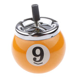 Cendrier poussoir décoratif boule de billard