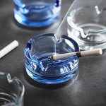 Cendrier en verre sans plomb bleu