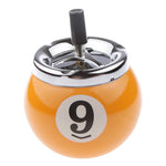 Cendrier poussoir décoratif boule de billard