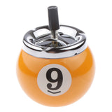 Cendrier poussoir décoratif boule de billard