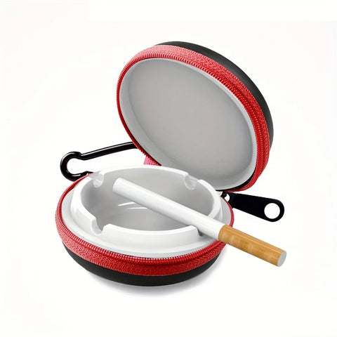 Cendrier de poche pour randonnée rouge
