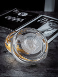 Cendrier en verre de cristal de tete de meduse