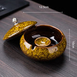 Cendrier marocain artisanal jaune