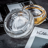 Cendrier en verre de cristal de tete de meduse