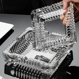 cendrier en verre transparent