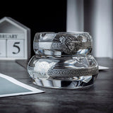 Cendrier en verre de cristal de tete de meduse