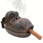 cendrier vintage gorille en bois