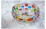 Cendrier en verre coloré