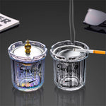 Cendrier en verre transparent en forme de tasse
