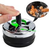 Cendrier poussoir en inox 1