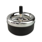 Cendrier poussoir en inox