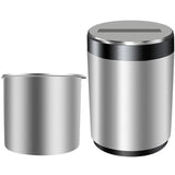 Cendrier poussoir portable argent