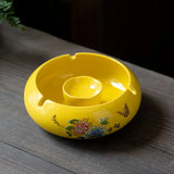 Cendrier marocain céramique jaune
