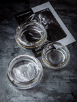 Cendrier en verre de cristal de tete de meduse