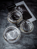 Cendrier en verre de cristal de tete de meduse