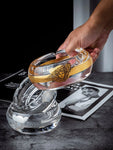 Cendrier en verre de cristal de tete de meduse