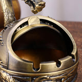 Cendrier design industriel or