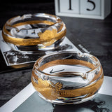 Cendrier en verre de cristal de tete de meduse