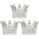 Cendrier en verre cristal de perles dorés