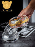 Cendrier en verre de cristal de tete de meduse