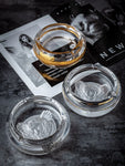 Cendrier en verre de cristal de tete de meduse