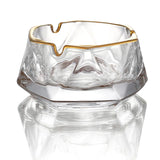 Cendrier en verre pour bureau rond