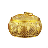 Cendrier poussoir doré de luxe avec couvercle