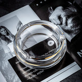 Cendrier en verre de cristal de tete de meduse