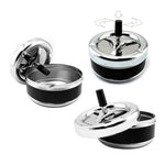 Cendrier poussoir en inox