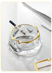 Cendrier en verre pour bureau rond
