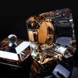Cendrier en verre multifonction or