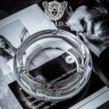 Cendrier en verre de cristal de tete de meduse