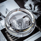 Cendrier en verre de cristal de tete de meduse