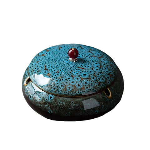 Cendrier marocain céramique bleu