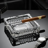 cendrier en verre transparent