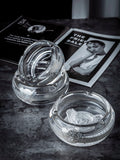 Cendrier en verre de cristal de tete de meduse