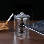 Cendrier en verre avec couvercle anti mouche