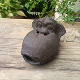 cendrier vintage gorille en bois