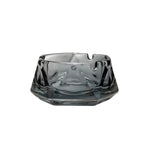 cendrier vintage en verre gris